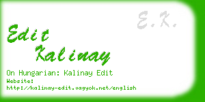 edit kalinay business card